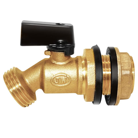 Joywayus brass water spigot close-up shows durable material for outdoor use.