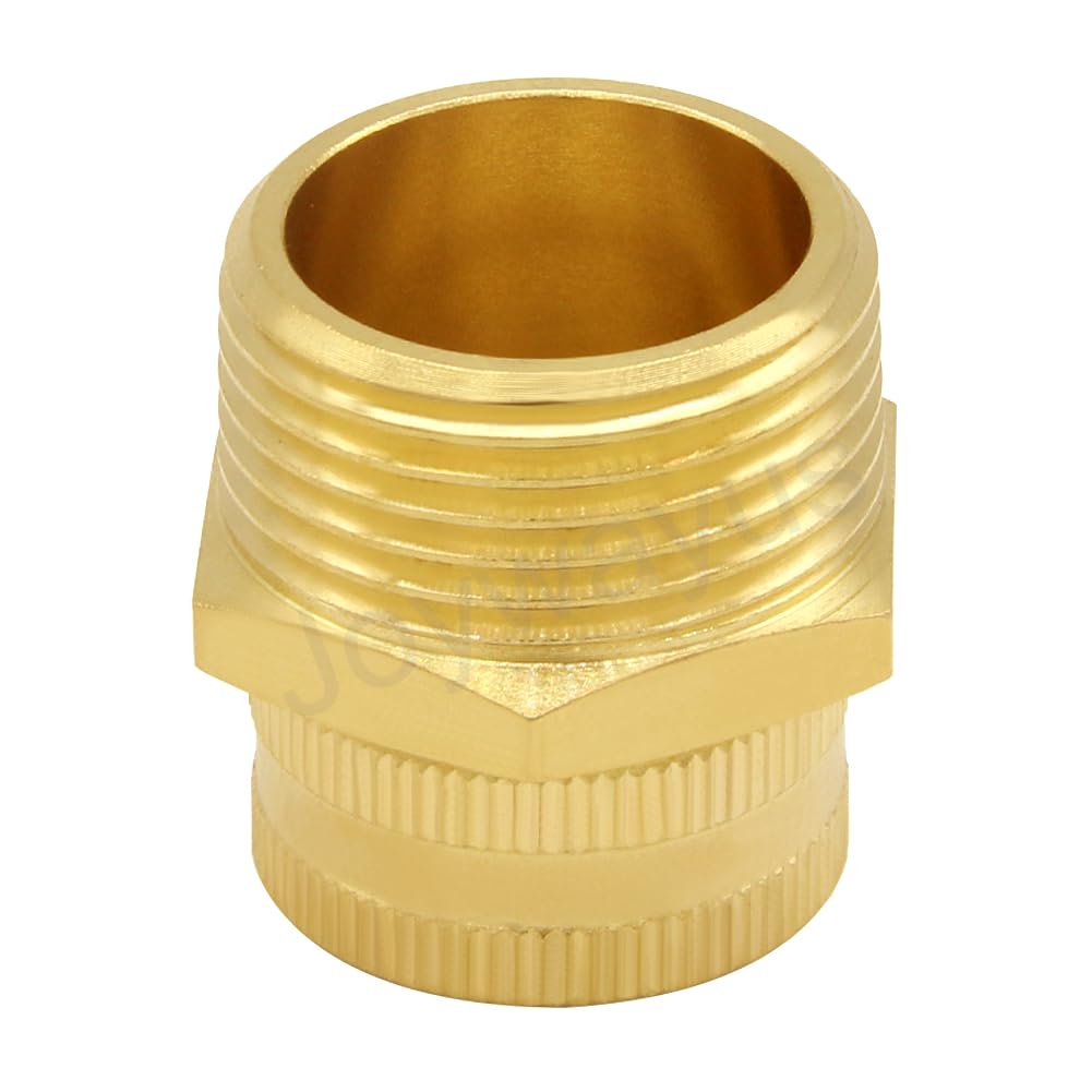 Joywayus easy install brass fitting simplifies garden hose connections