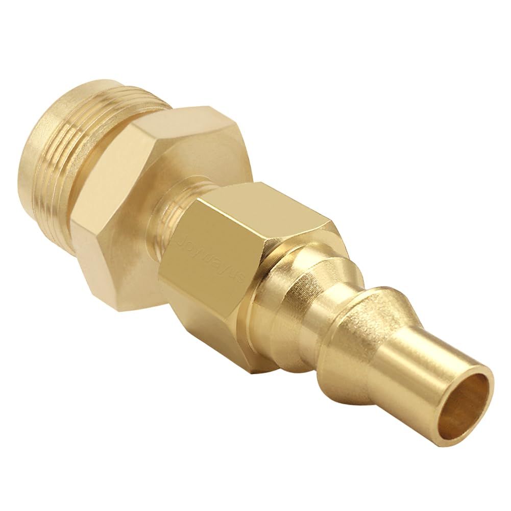 Joywayus brass adapter with 1/4 NPT male to 1-20 cylinder thread.