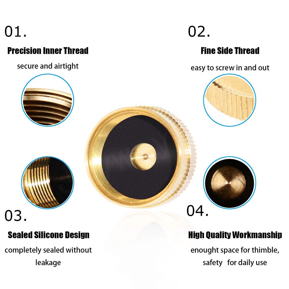 Joywayus refill cap for 1lb tank offers secure gas connections.