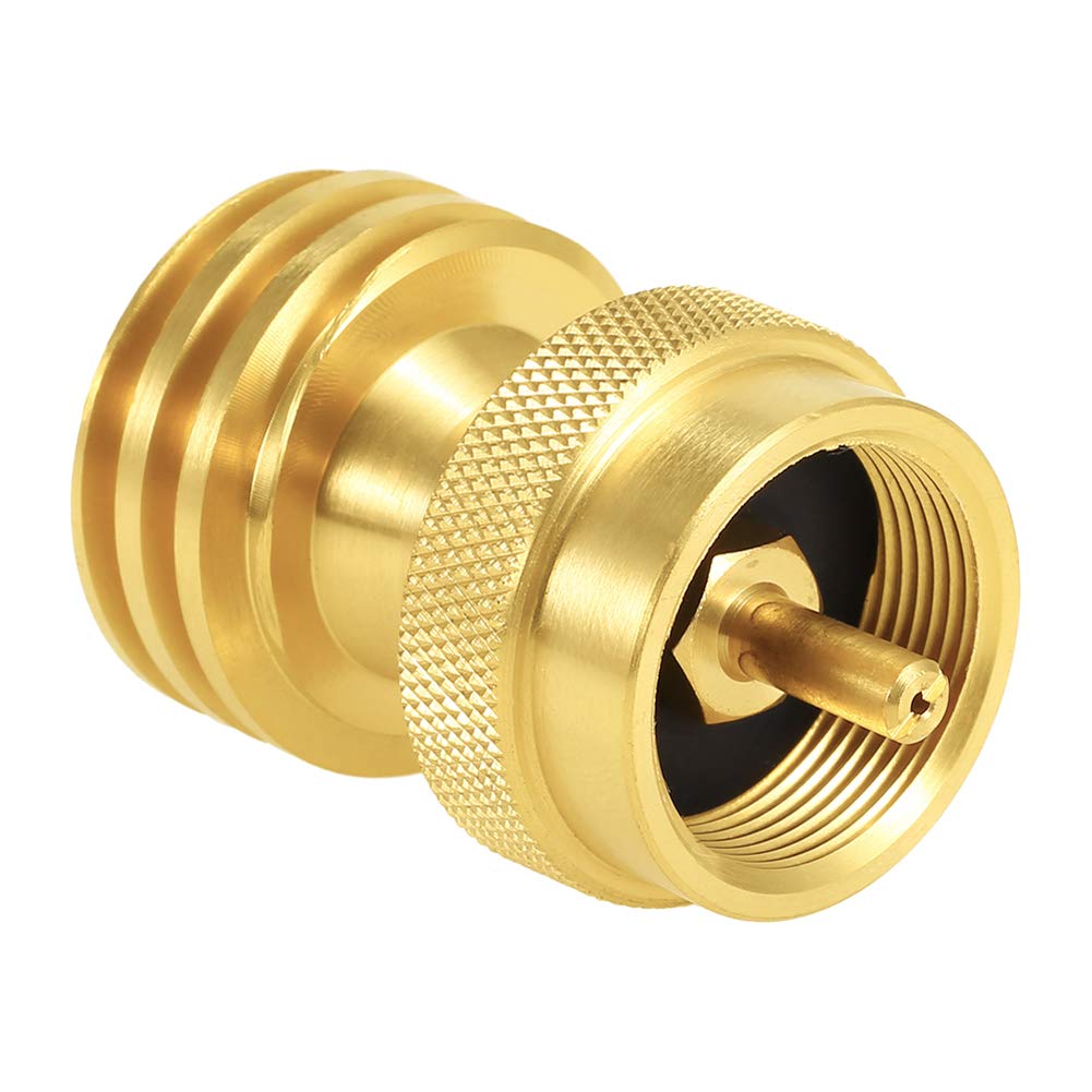 Joywayus solid brass saver adapter connects 1lb bottles for quick outdoor refills.