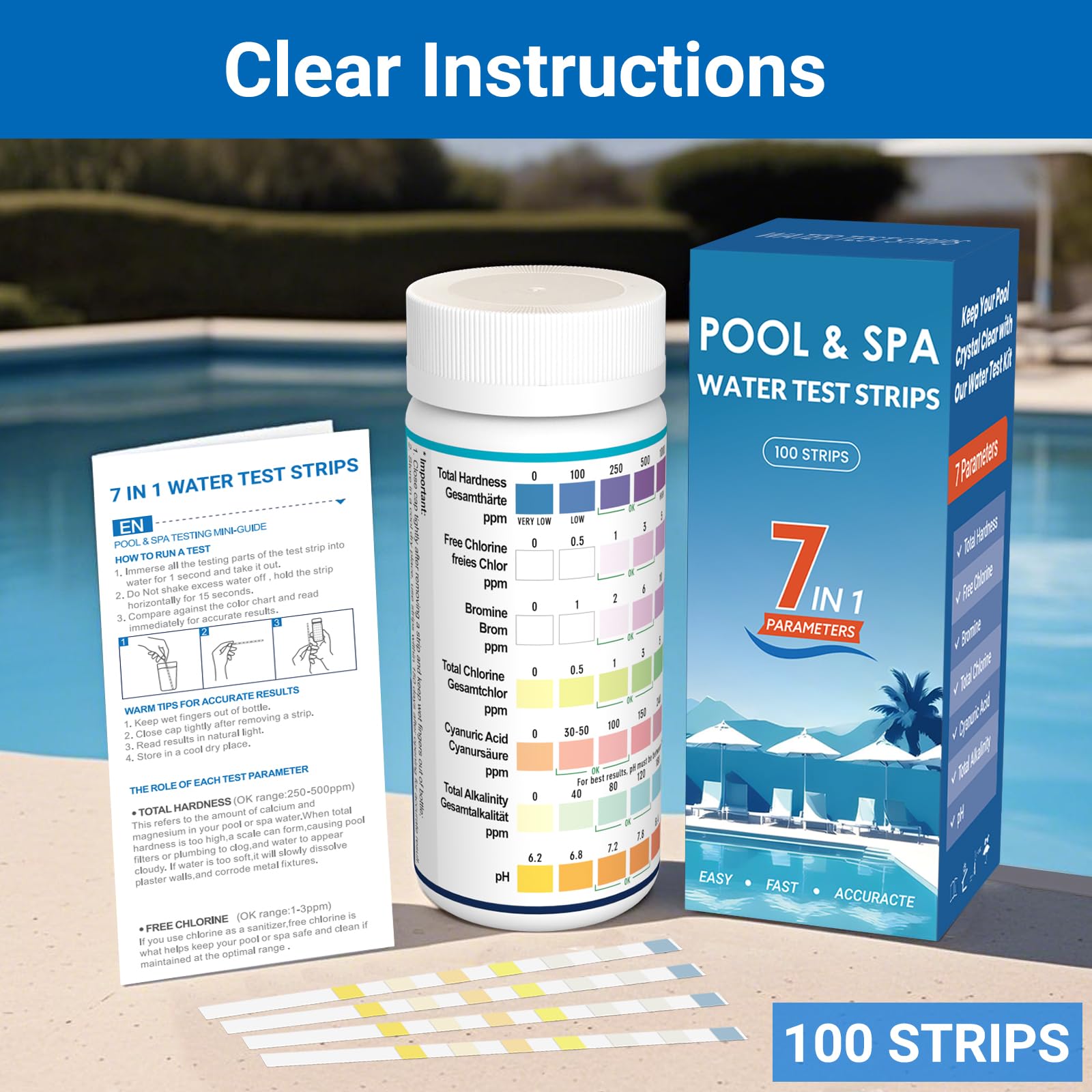 Joyzakzak color chart closeup highlighting easy color comparisons for precise results.