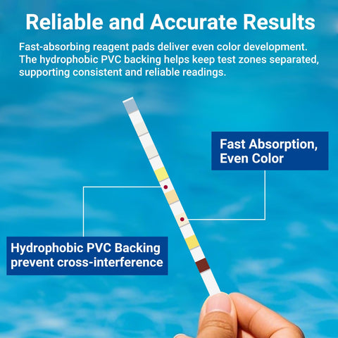Joyzakzak pool water sample vial showcases fast results for routine checks.