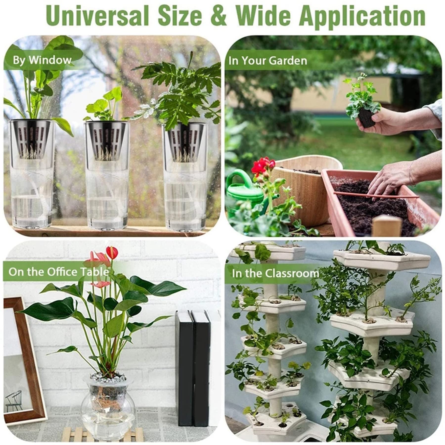 JpGdn 1.75-inch net cups shown with compatible hydroponics media options.