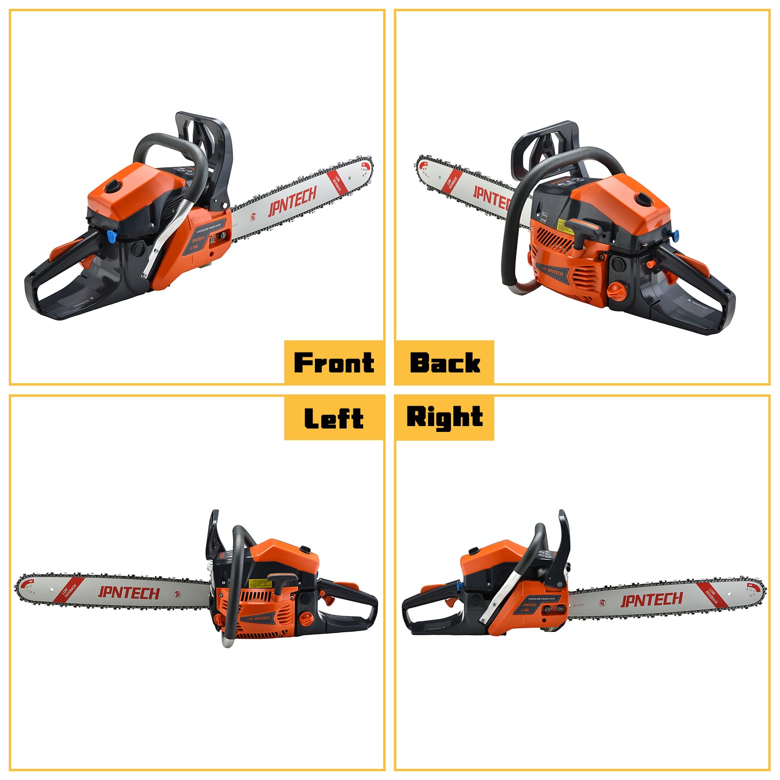 JPNTECH anti-vibration handle enhances comfort and control during long cuts.