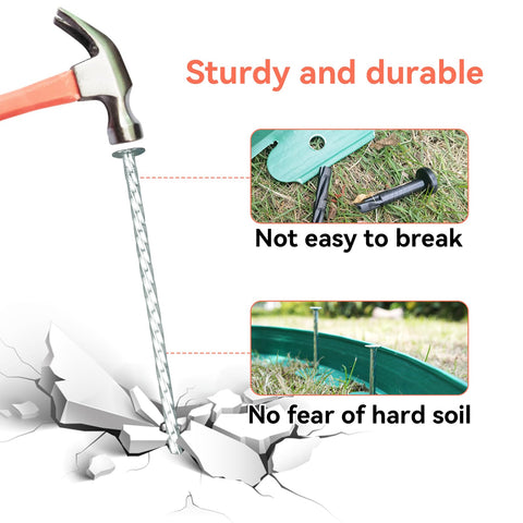 JPOIP versatile stake image demonstrates uses for edging and turf