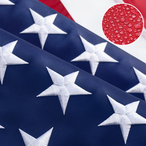 JPorton American Flag 5x8ft for outdoor display on porch in weather-ready nylon.