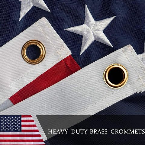 JPorton flag showing densely embroidered stars for lasting detail.