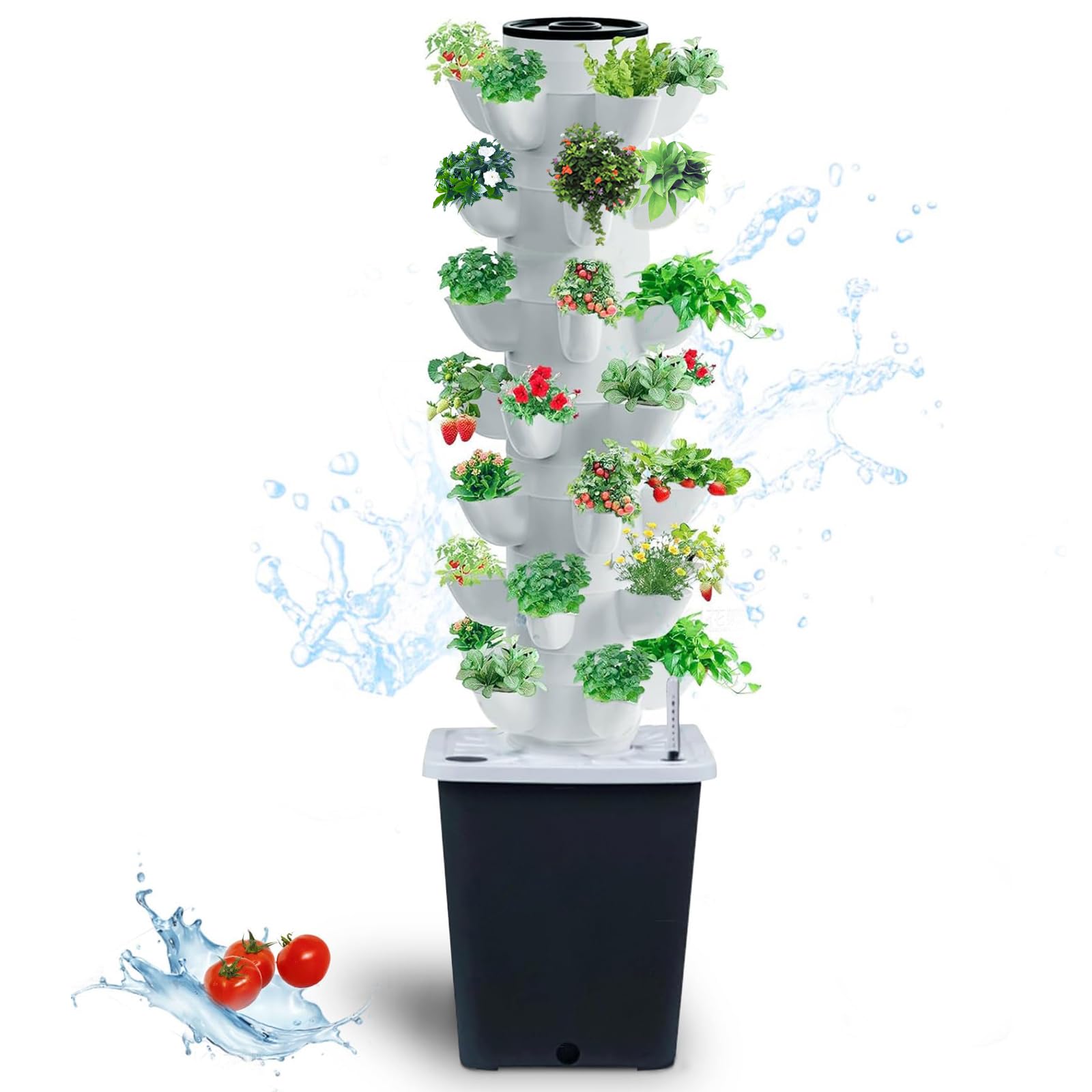 JPWDDWYT Hydroponics Tower assembly shows compact indoor garden for small spaces.