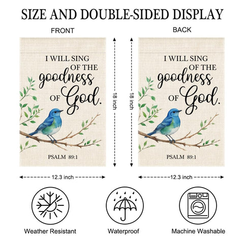 JQYCJTR bluebird motif garden flag enhances outdoor curb appeal