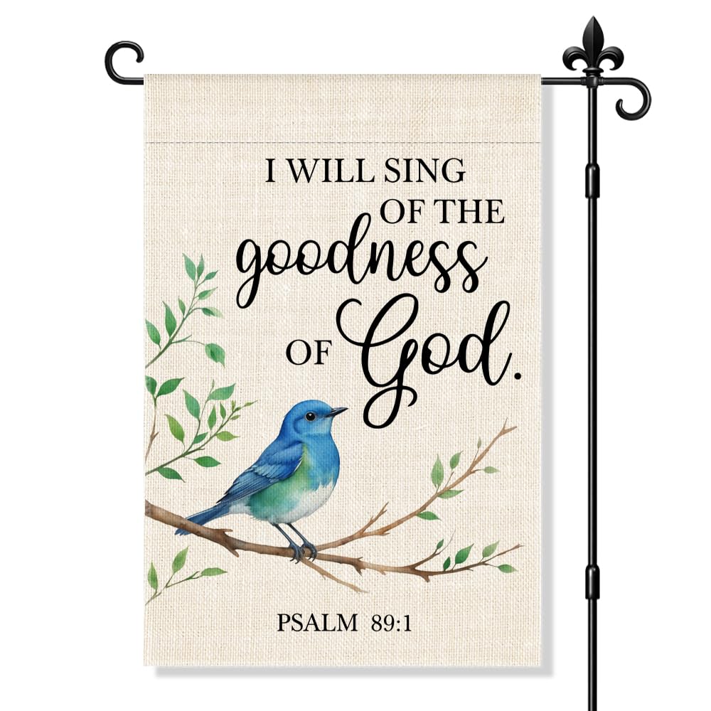 JQYCJTR Goodness of God garden flag double-sided for year-round visibility
