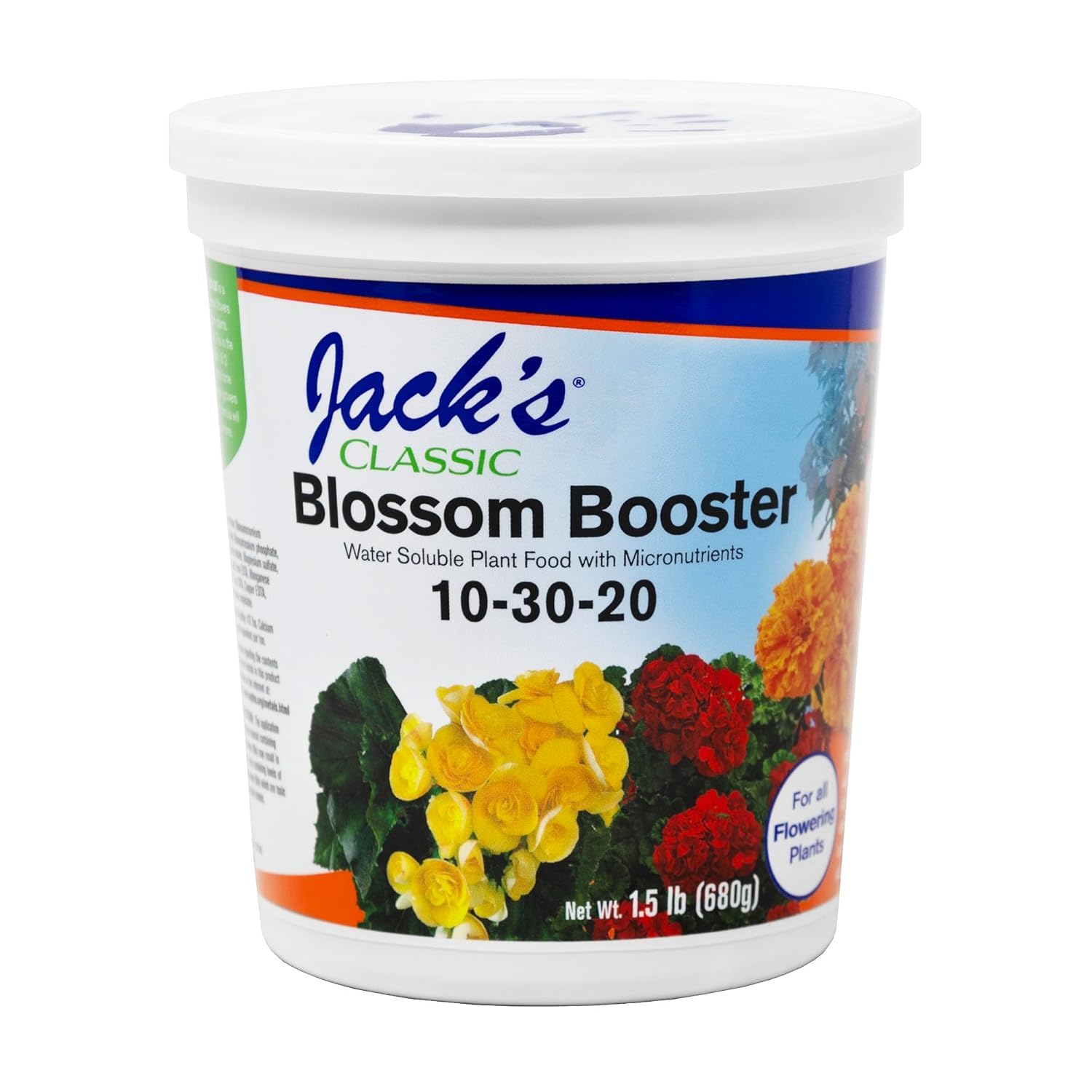 JR Peters Jack's Classic powder dissolves in water for easy feeding of plants.