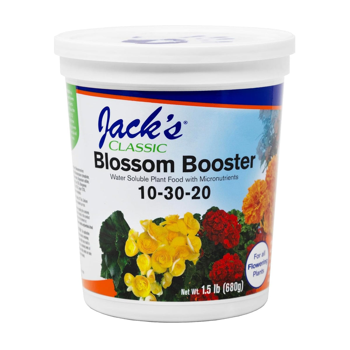 JR Peters Jack's Classic powder dissolves in water for easy feeding of plants.