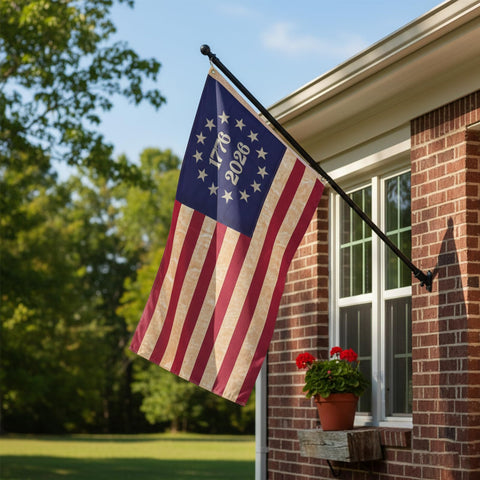JRED flag with embroidered stars delivers durable, premium decoration for outdoor use.