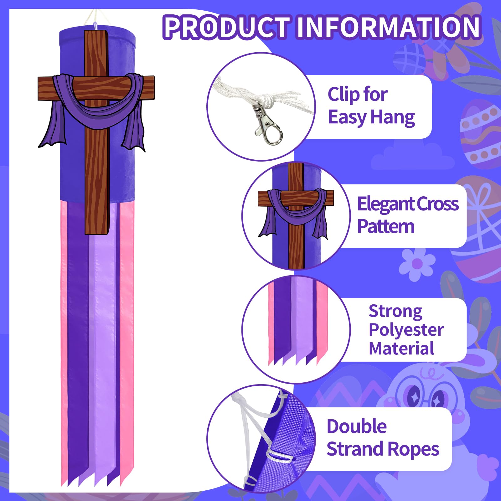 Jremreo windsock showing built-in hoop for stable flutter in the breeze.