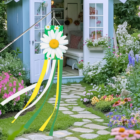 Jremreo daisy windsock is ideal for Easter displays and floral parties.
