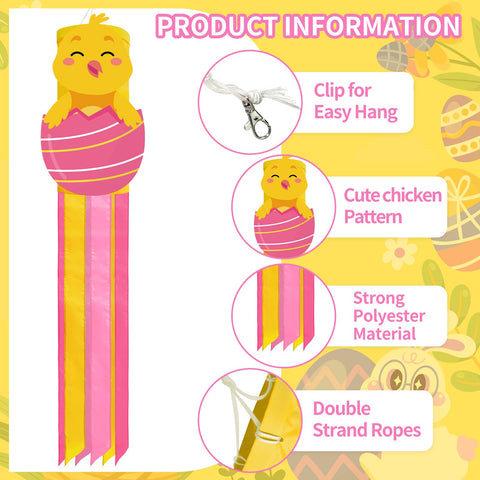 Jremreo pastel streamers windsock adds festive spring charm.