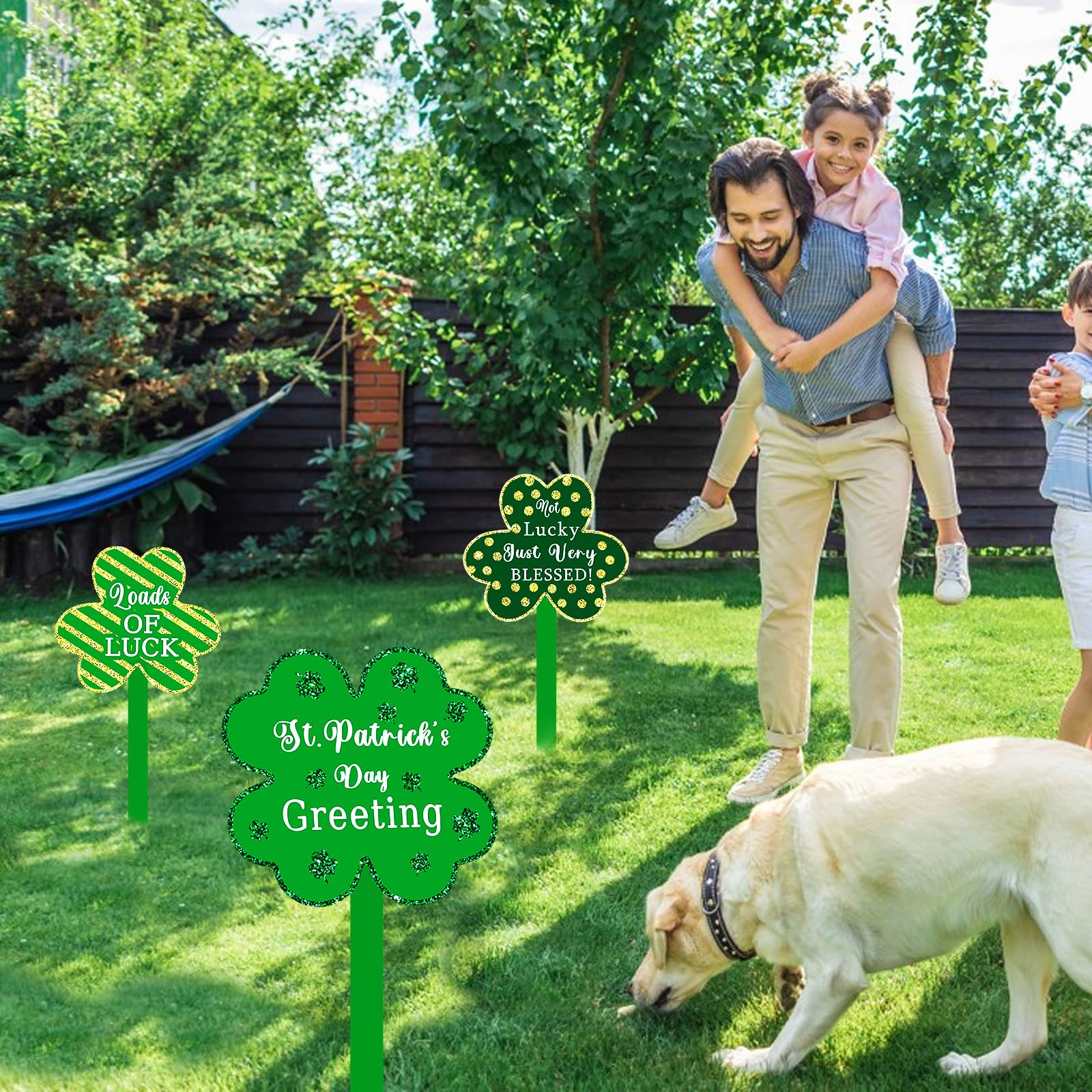 Jremreo outdoor shamrock signs suitable for Irish-themed events