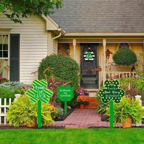 Jremreo St. Patrick's decor signs brighten porches and gardens