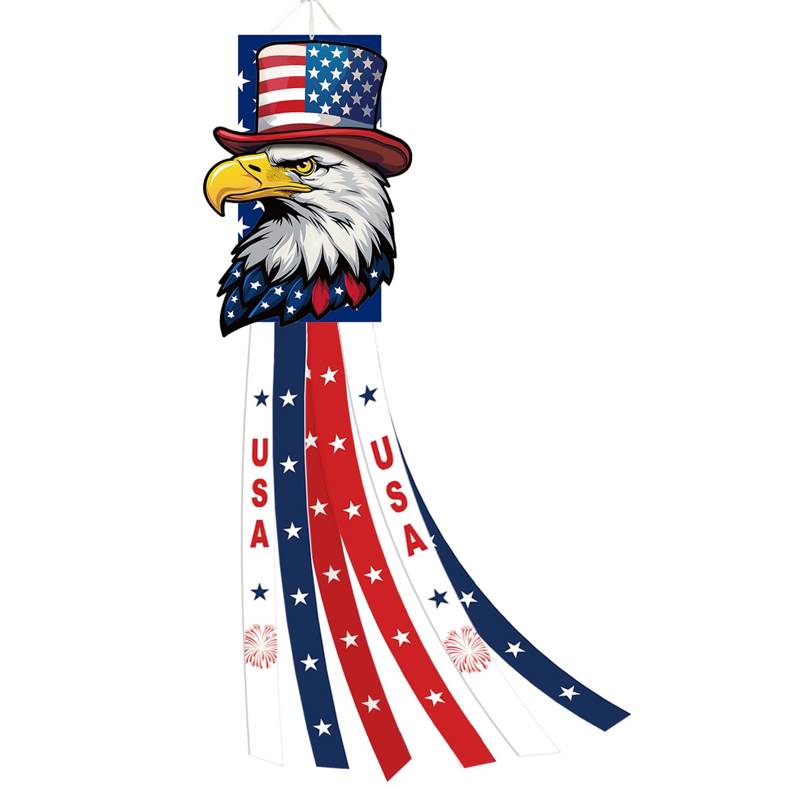 Jremreo USA Eagle Windsock 40 inch display for outdoor patriotism