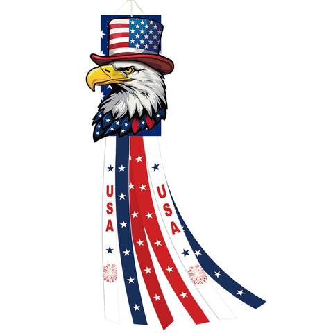 Jremreo USA Eagle Windsock 40 inch display for outdoor patriotism
