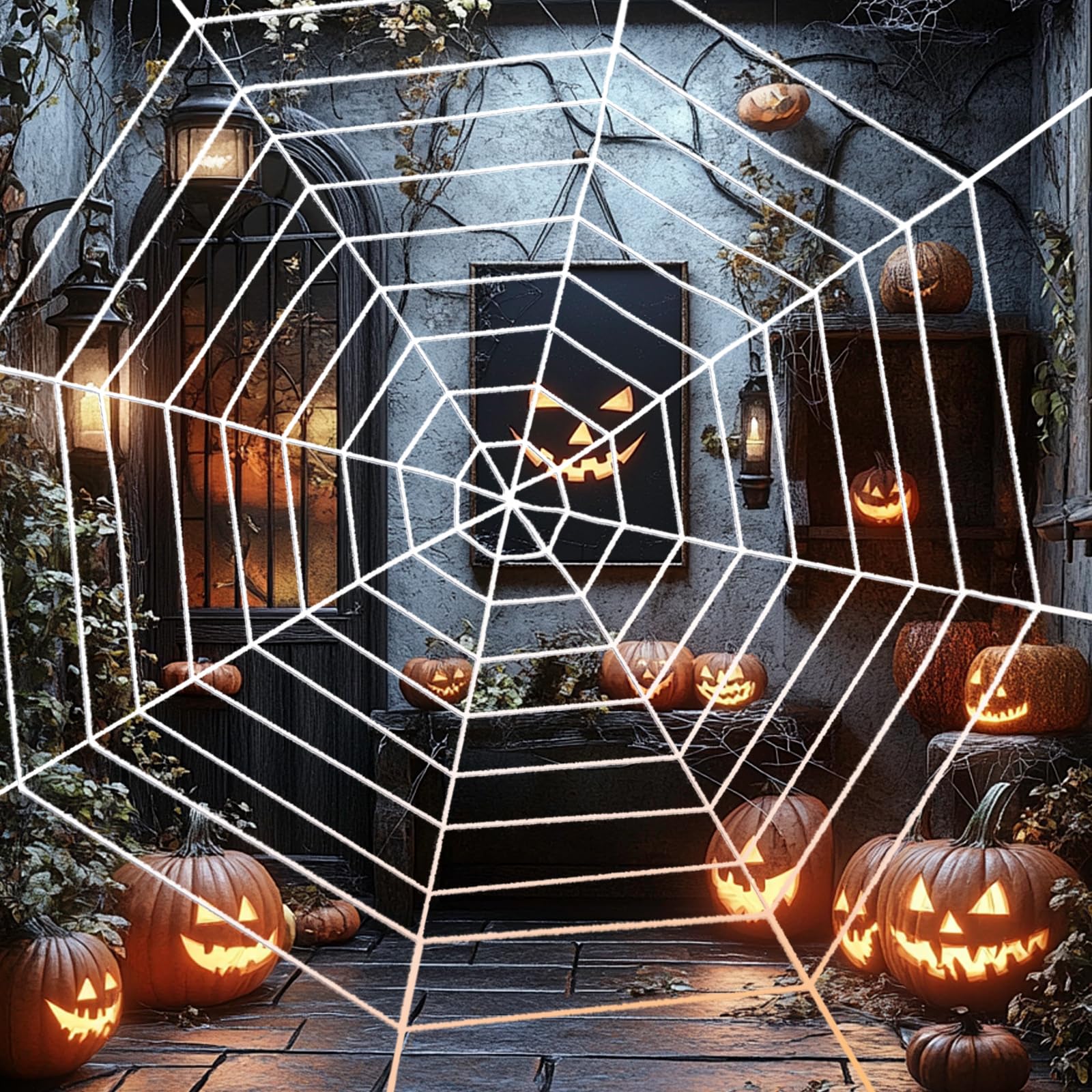 Jremreo white spider web decor for porch creates instant curb appeal