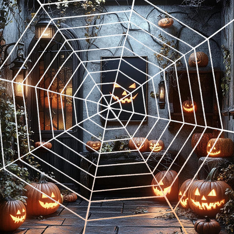 Jremreo white spider web decor for porch creates instant curb appeal