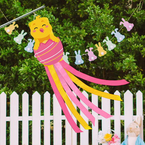 Jremreo windsock features built-in hoop and easy hanging clip.