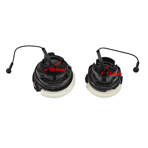 JRL fuel cap for STIHL MS210, side view with smooth grip
