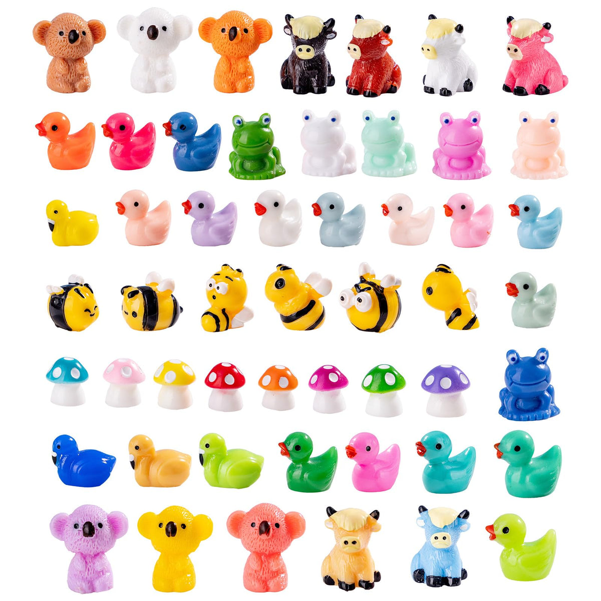 jrootouh duck figurine for fairy garden decor and playful scenes