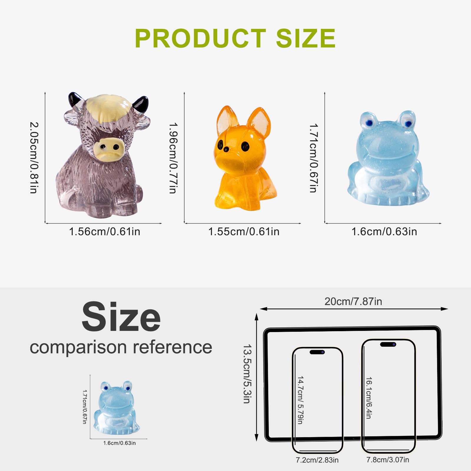 jrootouh mixed-animals resin figurines for DIY decor
