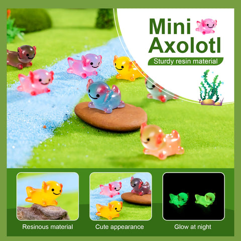 jrootouh resin axolotl charm for fairy tale yard lighting
