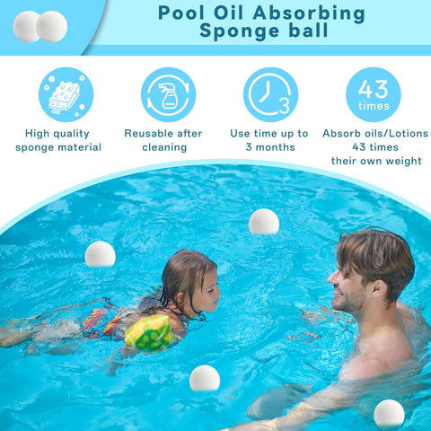 JRQHF kitchen pool absorbent ball versatile use for grease and residues