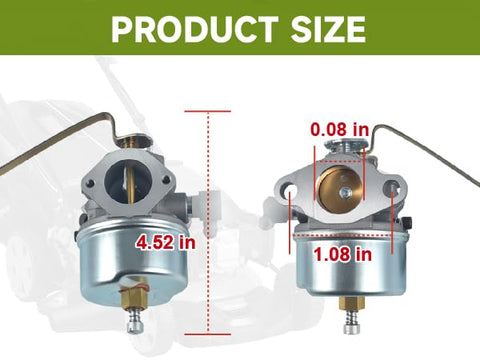 Carburetor installation on Tecumseh engine facilitates faster startup potential.