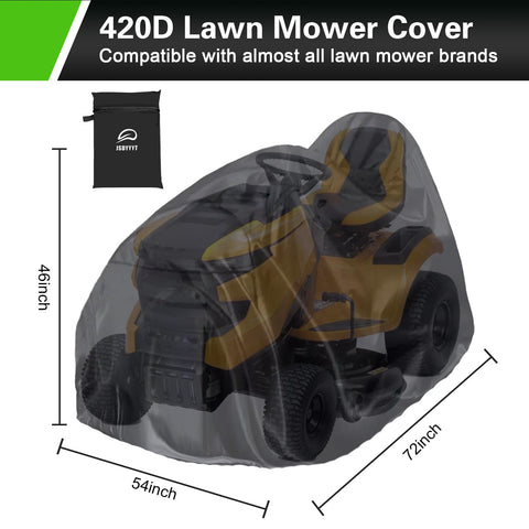 JSDYYYT heavy-duty stitched mower cover resists harsh outdoor wear.