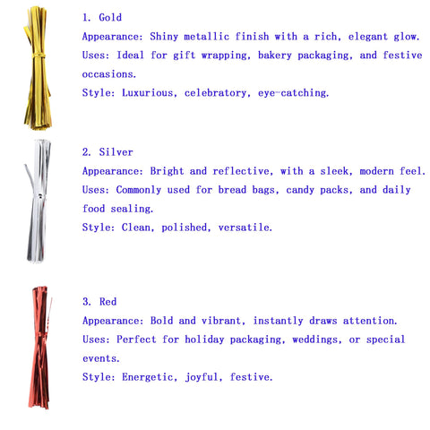Eight-color coded Jsehchya twist ties for easy organization