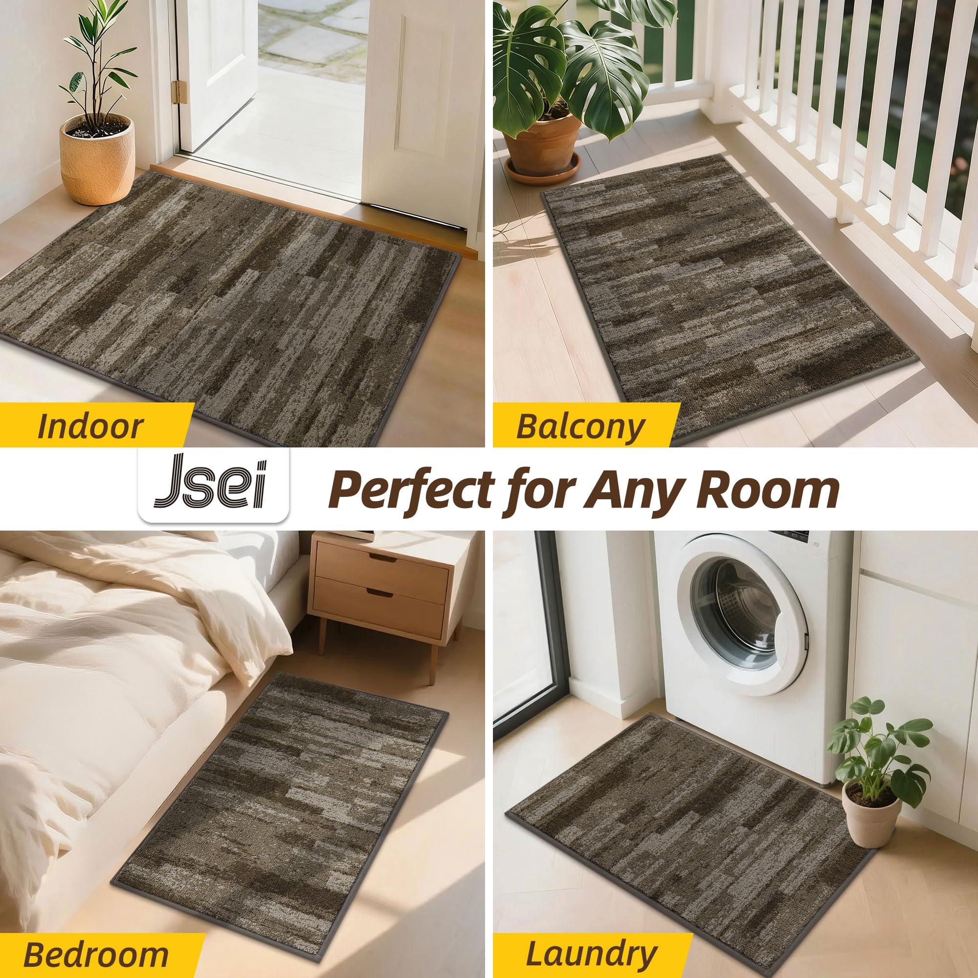 JSEI Dirt Trapper Door Mat arrives folded and lays flat for quick setup.