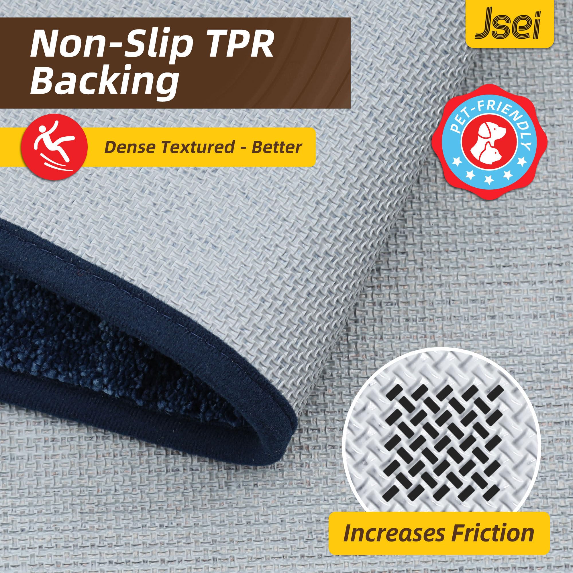 JSEI Dirt Trapper pet-friendly blue mat for muddy paws