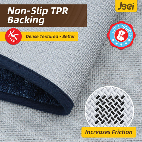 JSEI Dirt Trapper pet-friendly blue mat for muddy paws