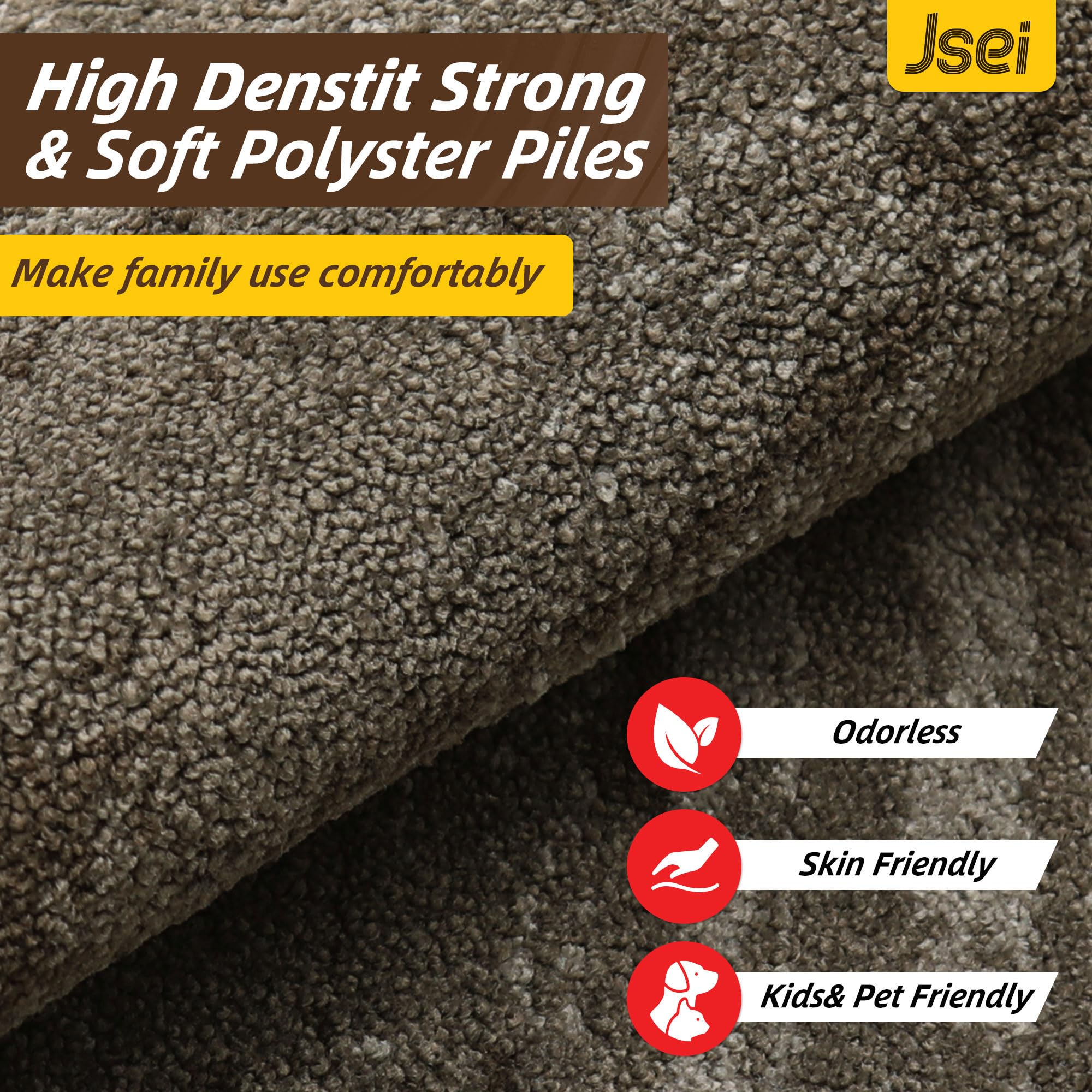 JSEI Dirt Trapper Door Mat features stain-resistant fabric for busy entrances.