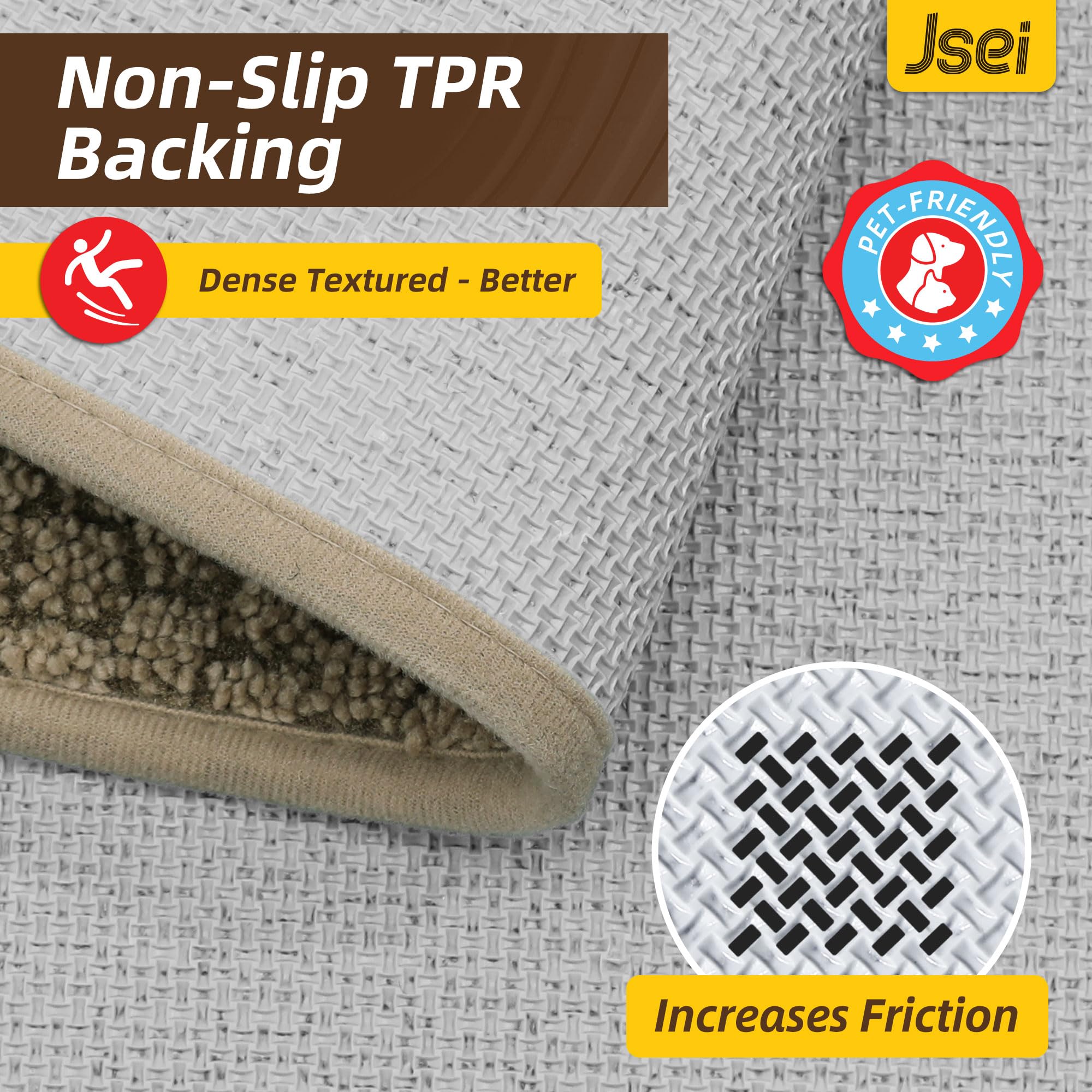 Machine washable JSEI Dirt Trapper mat for easy cleaning.