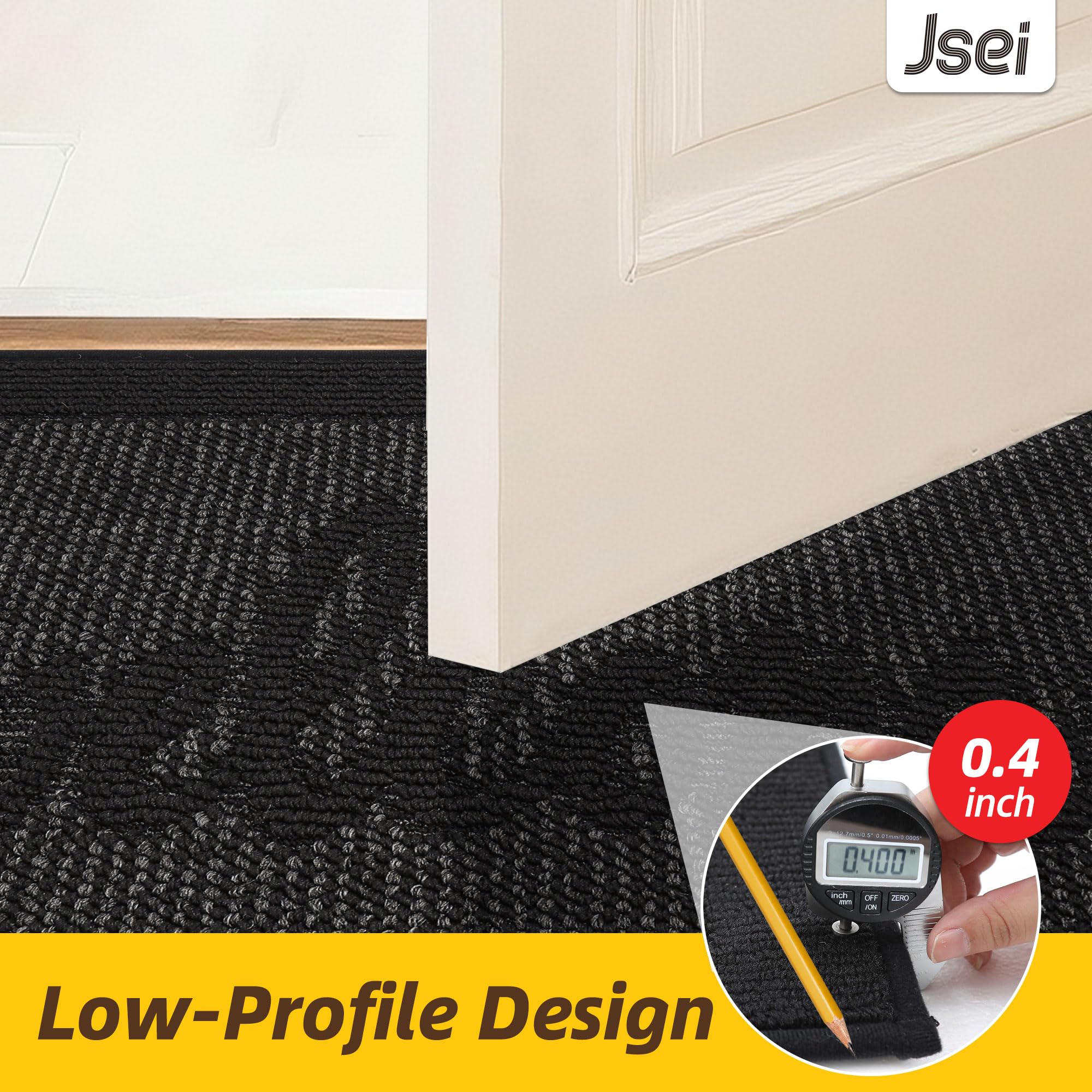 JSEI easy-clean doormat stays fresh after vacuuming.