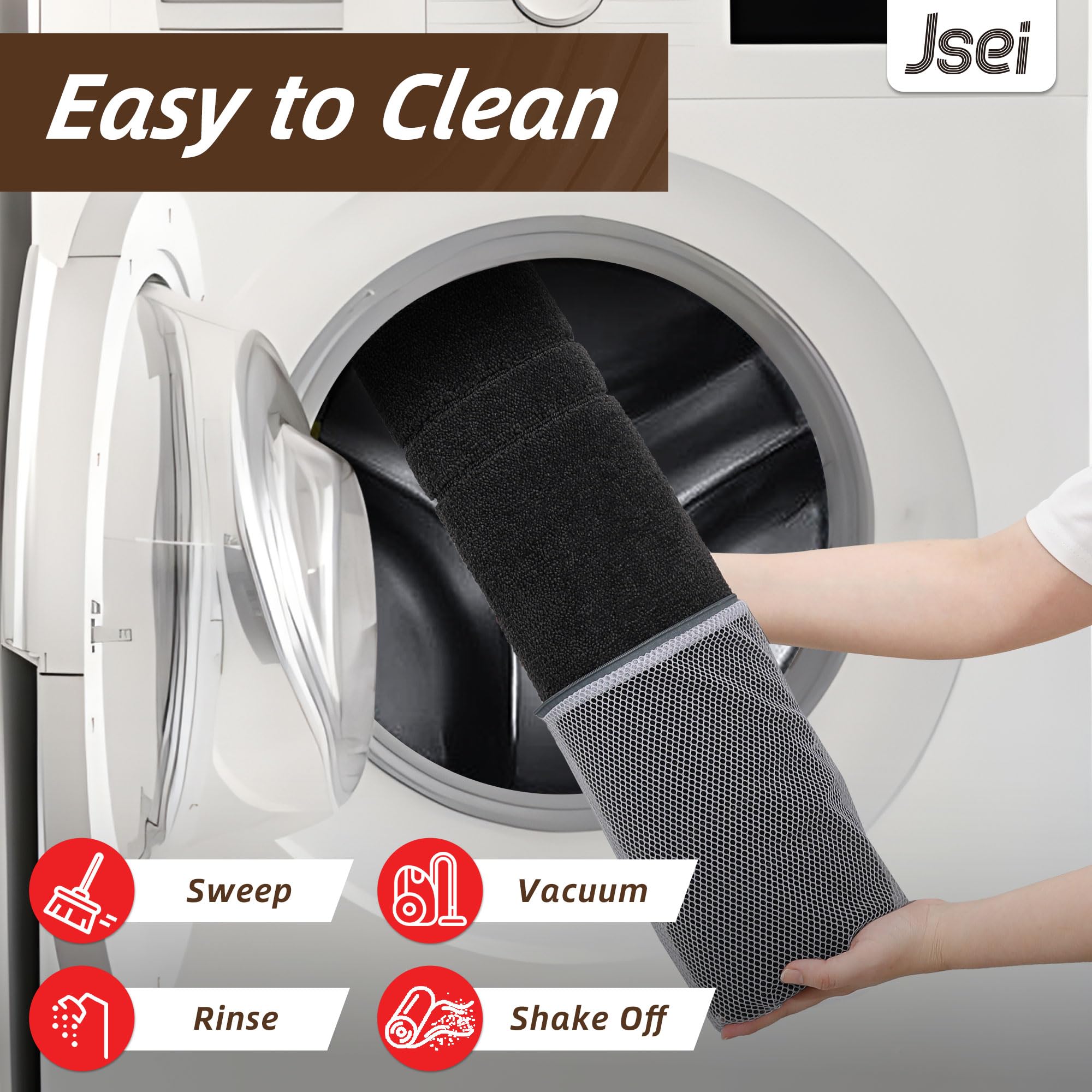 JSEI Entryway Rug 32x48 pet-friendly design handles claws with ease.