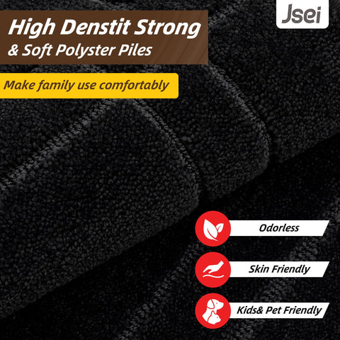 JSEI Entryway Rug 32x48 washable mat simplifies cleaning and upkeep.