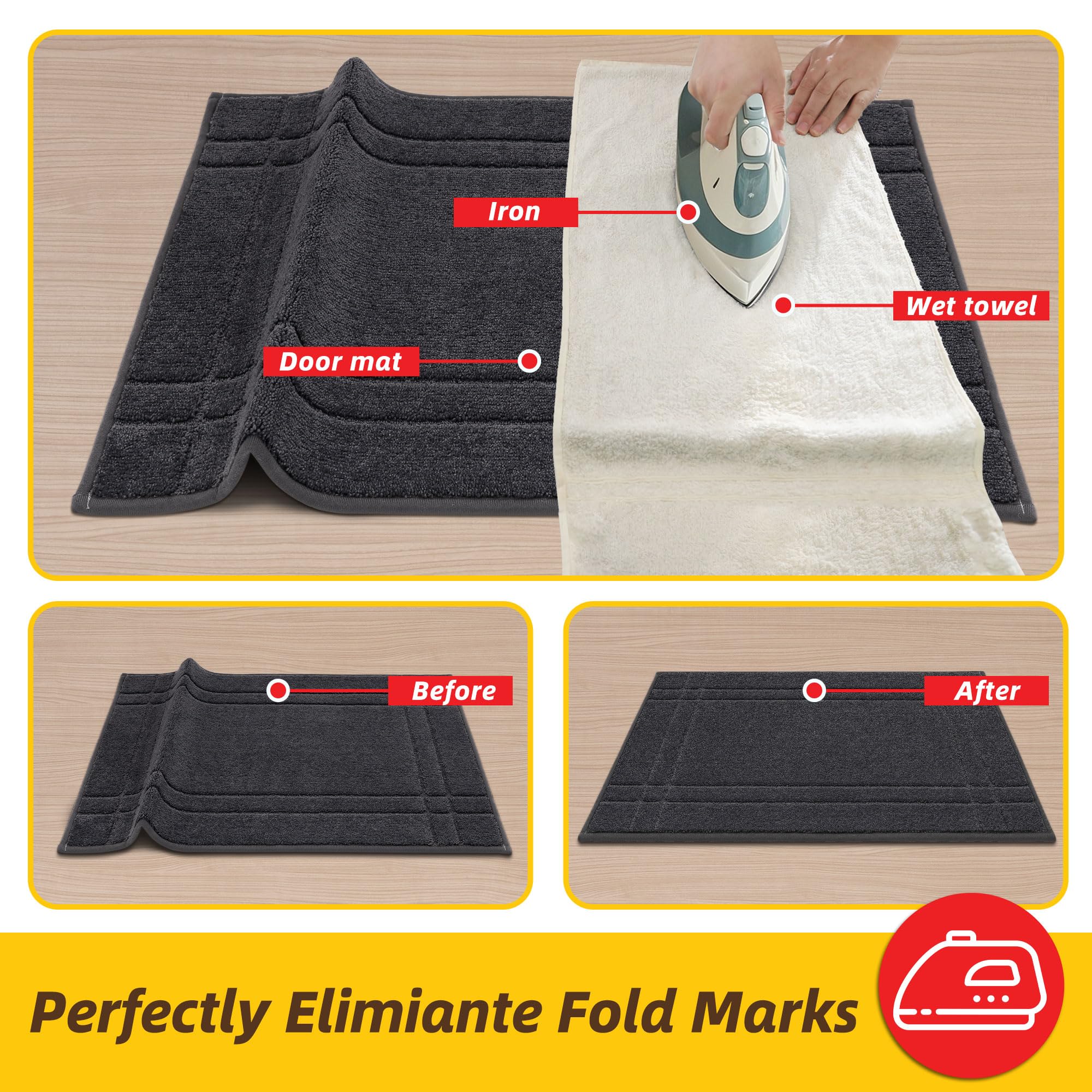 JSEI dark grey design complements entryways while hiding dirt.