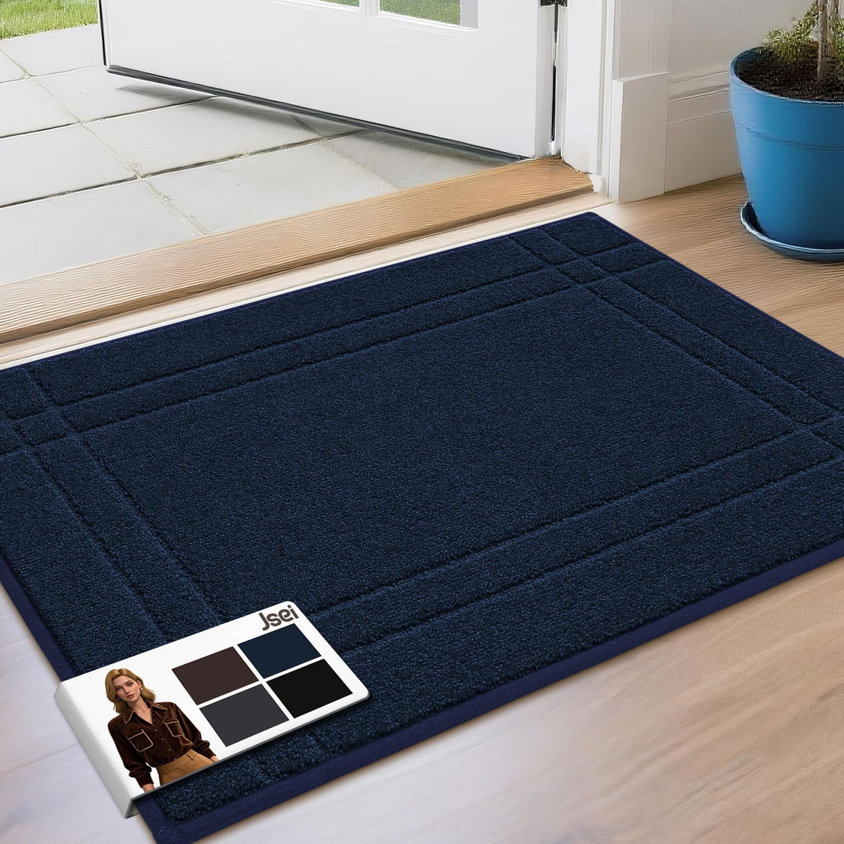 JSEI entryway doormat dirt-trap traps moisture and dirt for cleaner floors