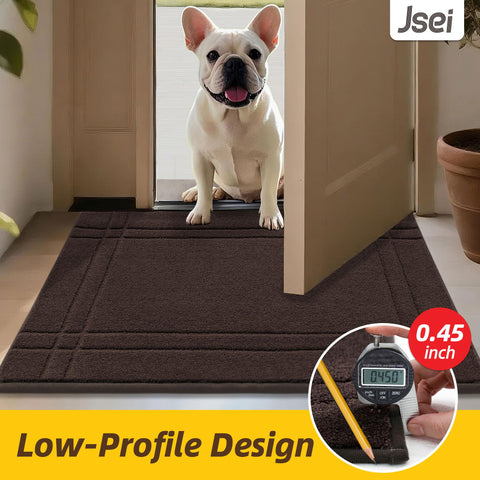 Brown color JSEI entry mat suited for rainy and snowy entryways