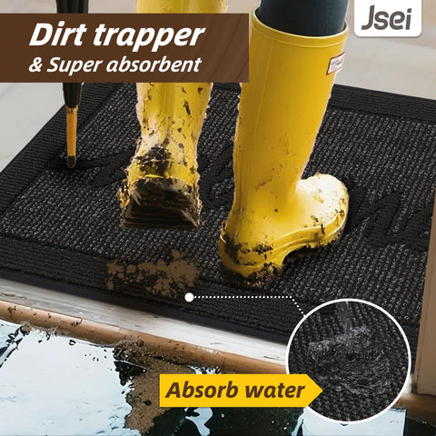 JSEI low-profile rug fits under doors without snagging.