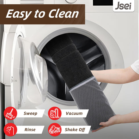 JSEI pet-friendly door mat durable polyester withstands paw traffic.