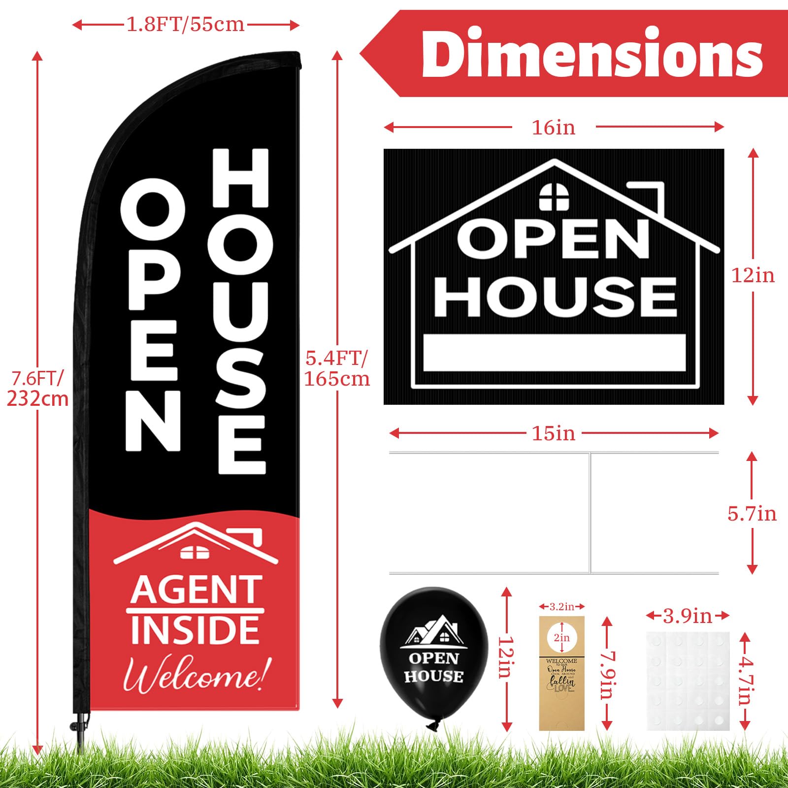 Jsngbse directional arrows signs guide buyers to your property